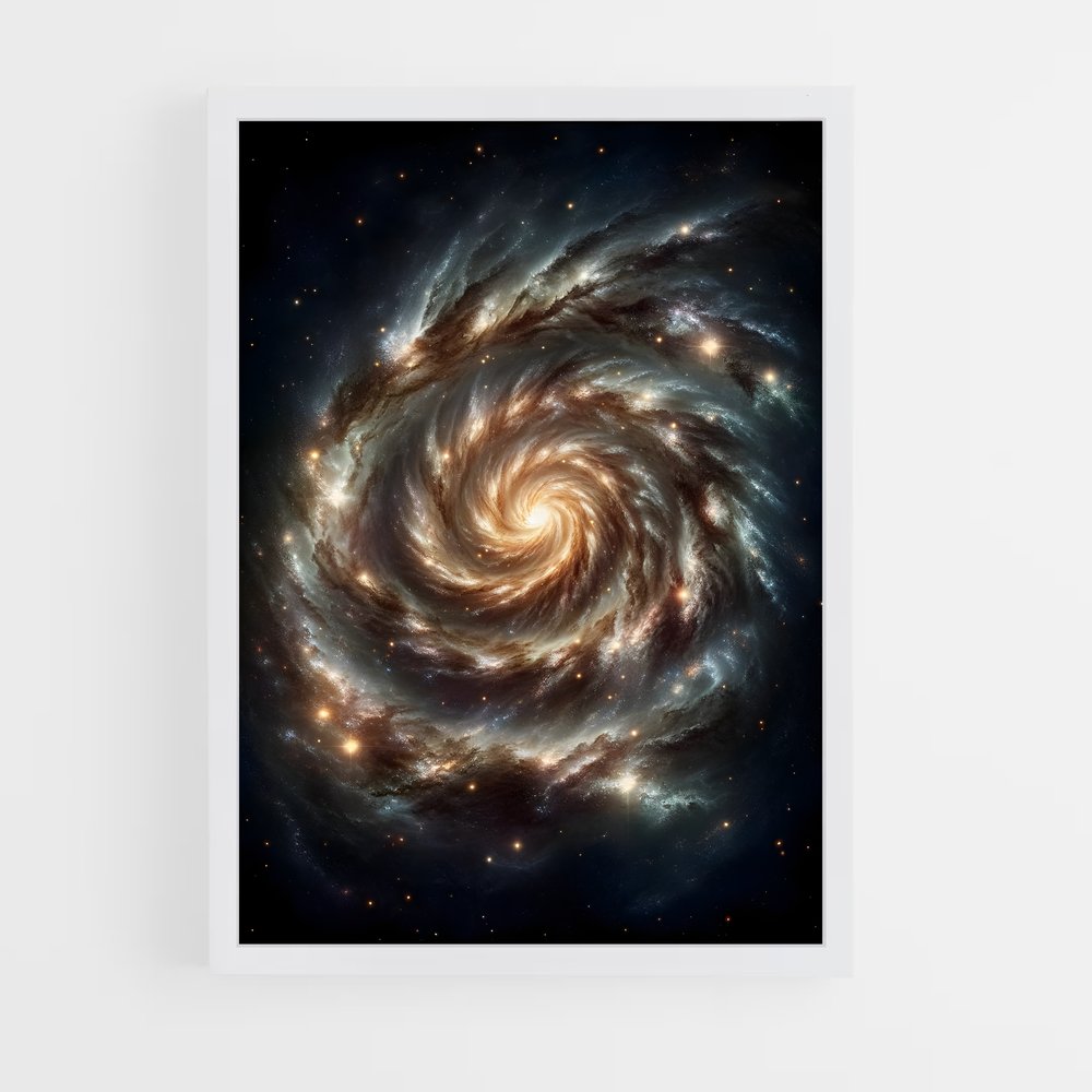 Poster Éblouissant galaxie spirale (vue 3)